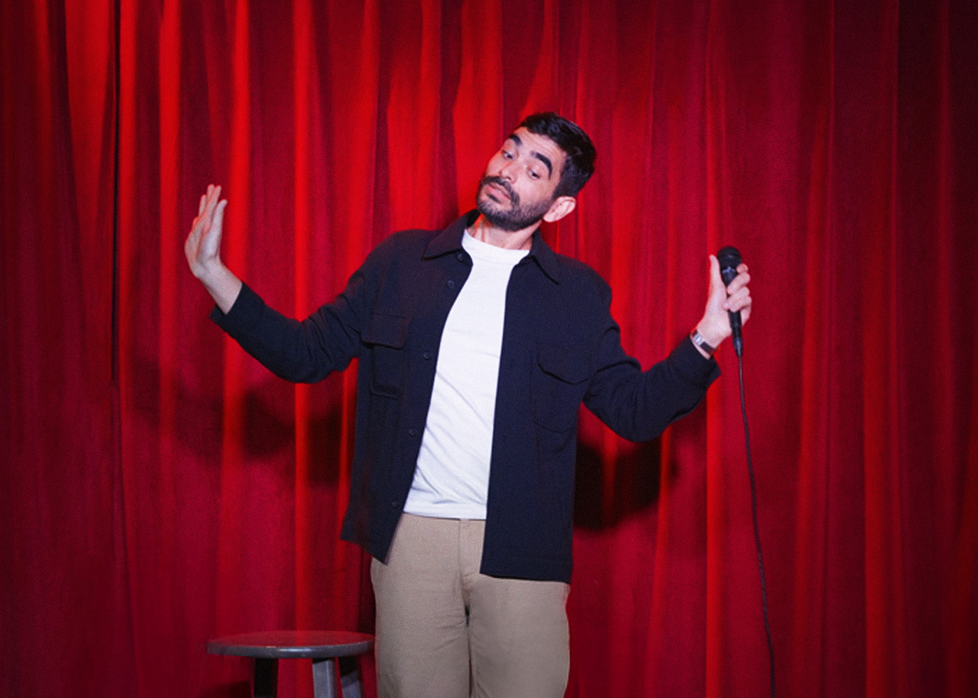 Manu Valencia en el escenario